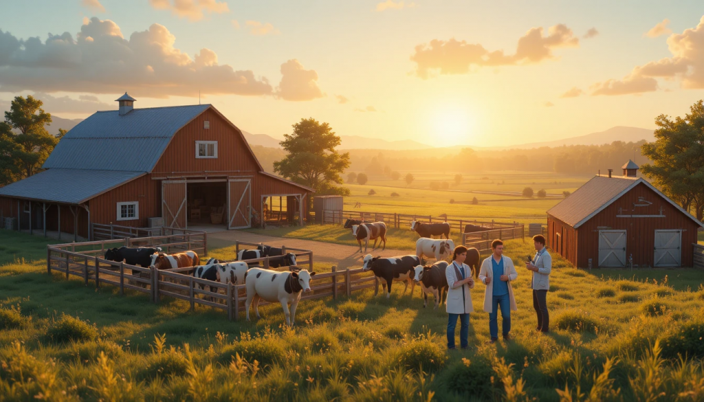 KI-gestütztes Tiergesundheits-Monitoringsystem auf einem Bauernhof